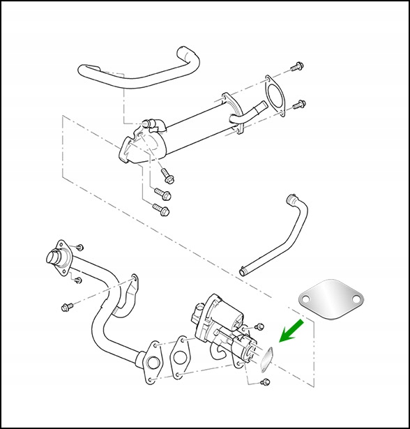 Zaślepka EGR TDCi HDi FORD Transit CITROEN PEUGEOT Typ silnika Diesel