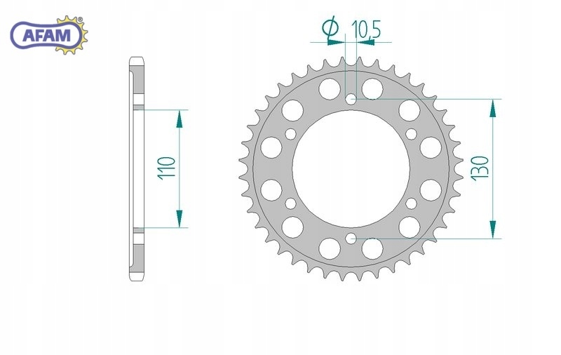 Koło łańcuchowe AFAM 13814-42