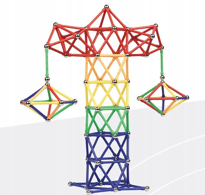 KLOCKI EDUKACYJNE MAGNETYCZNE KONSTRUKCYJNE MAGNETIC 200 SZTUK witka Rodzaj zestaw