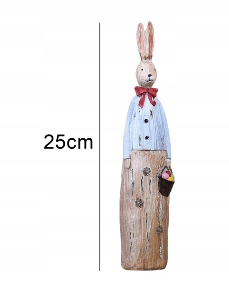OZDOBA FIGURKA ŚWIĄTECZNA DEKOR ZAJĄC WIELKANOC model 1 Marka inna