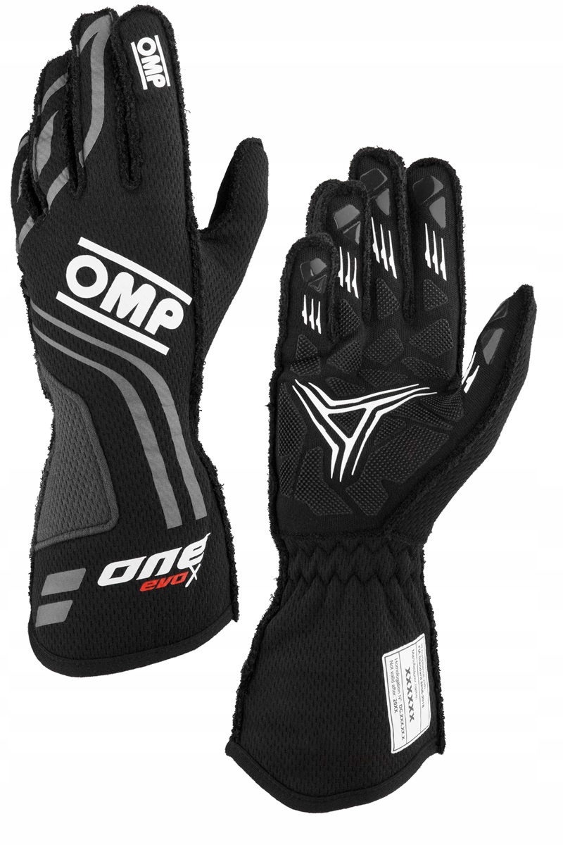 Rukavice Omp One Evo X homologácia Fia 8856-2018 čierne veľ L