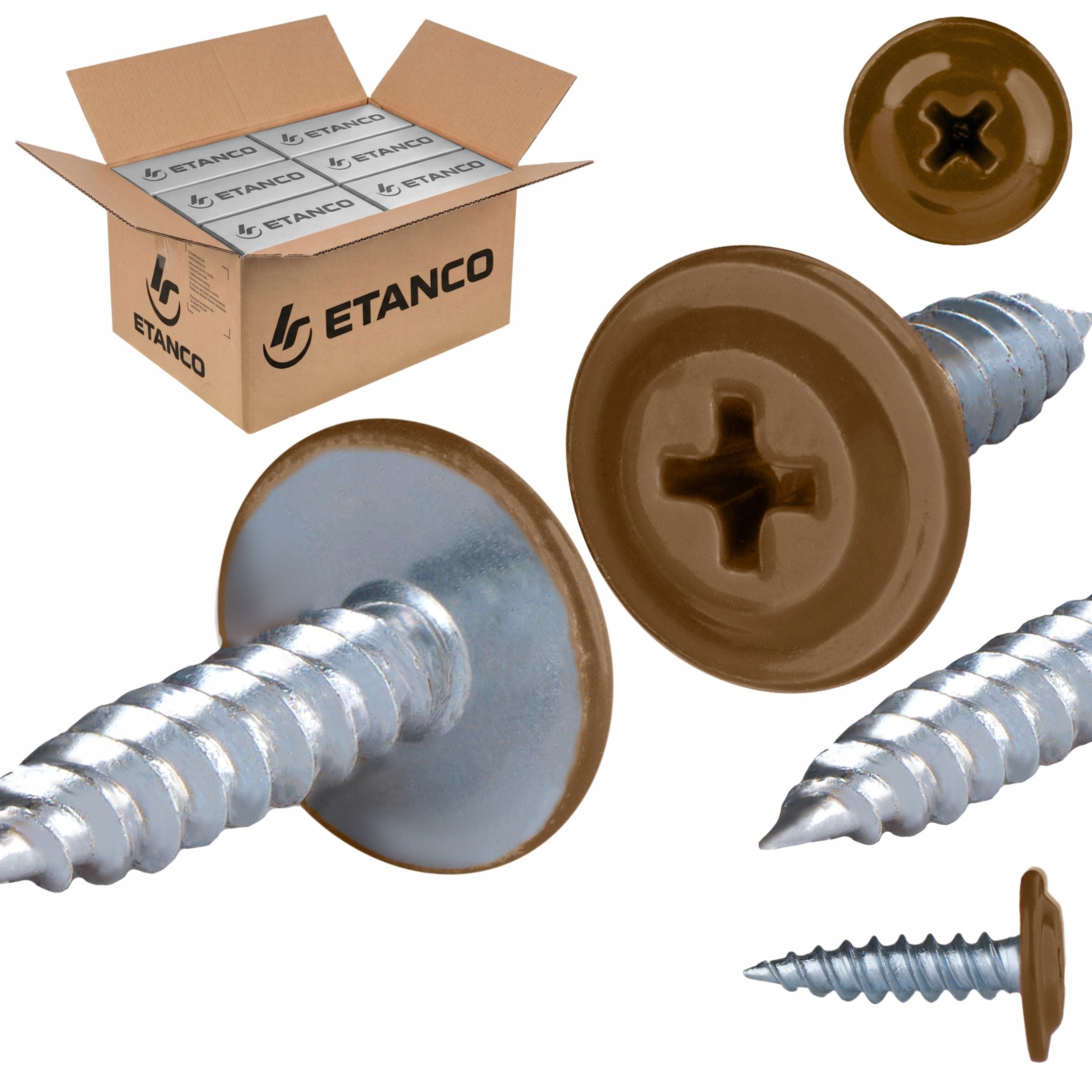 Podložkové skrutky do dreva 4,2 x 16 mm Ral 8003 2000 ks Etanco Gm-s