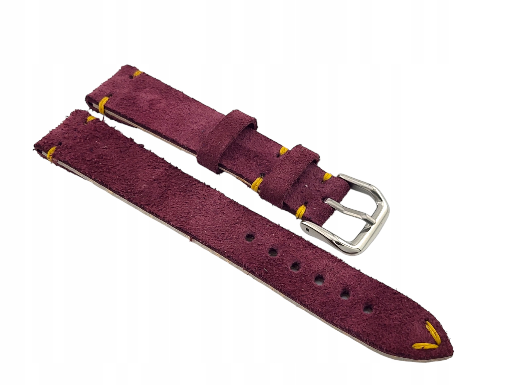 PASEK DO ZEGARKA HAND MADE 18mm VINTAGE ZAMSZOWY Marka inny