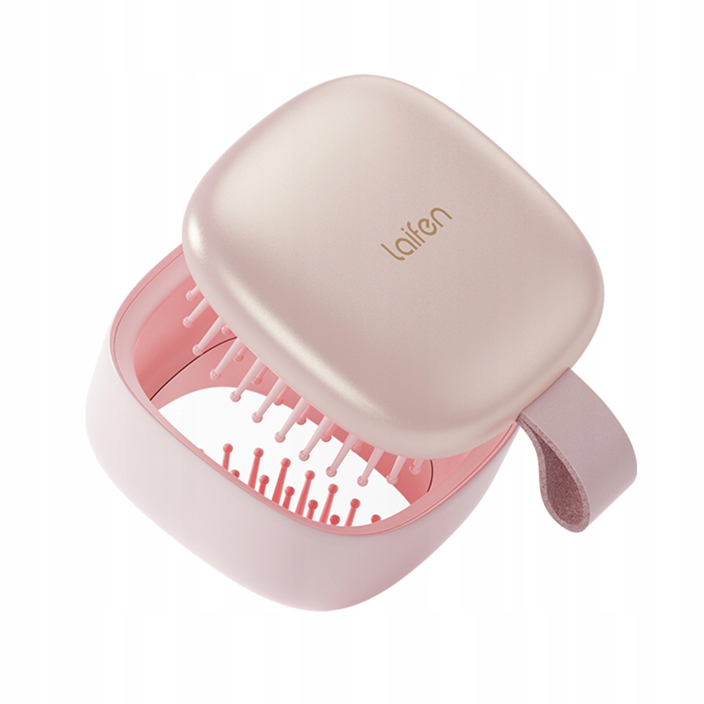 Laifen Air Brush Mini Szczotka z Lusterkiem Różowy Grzebień Mała Lekka 73 g