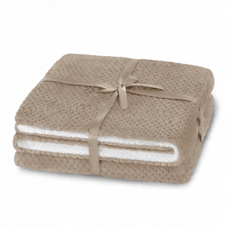 

Puszysty koc Baranek gruby pled Cappuccino 220x240