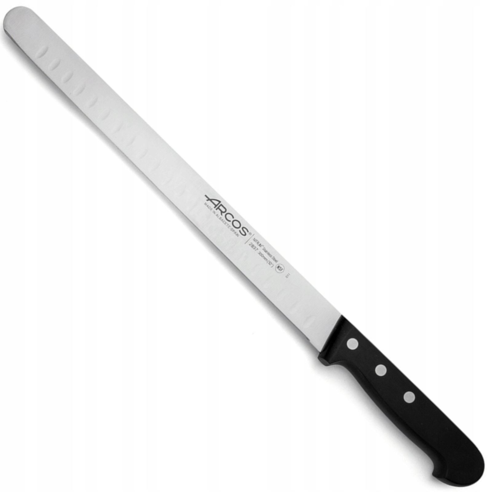 Nôž na plátkovanie s guľovým výbrusom Universal, dĺžka 300/423 mm