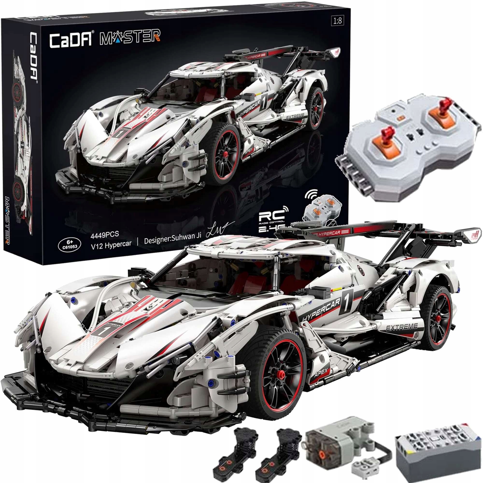 CADA TECHNIC BLOCKS HYPER CAR V12 4449 ЕЛ. RC PRO POWER SYSTEM