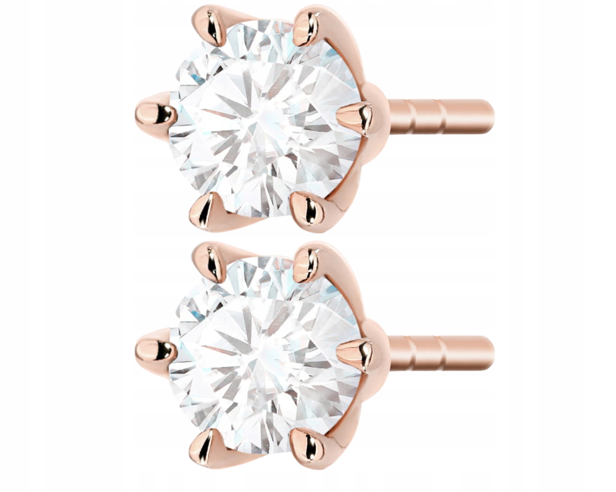 Růžové Zlato Náušnice Laboratorní Diamanty Pízánek Pízánek Dárek