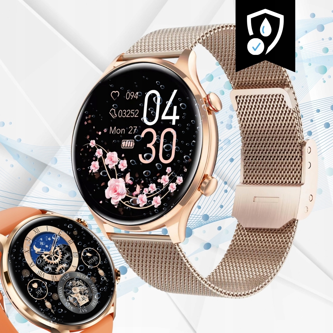 SMARTWATCH DAMSKI ZEGAREK WODOODPORNY PL MENU ROZMOWY SMART WATCH + 4 PASKI Marka Vess