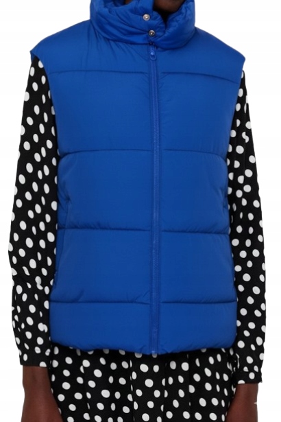 Y.a.s Modrá Prošívaná Vesta Se Zapínáním Na Zip S K_a