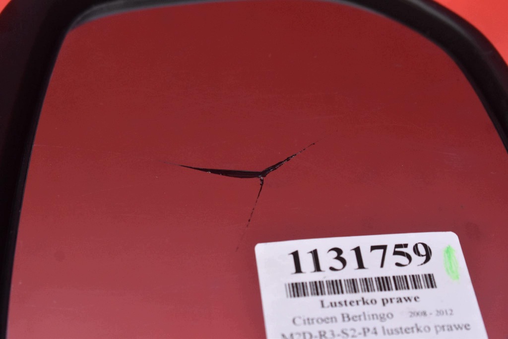 mirror right silver EU 232636104 CITROEN BERLINGO 2 II 08-12 6+3 PIN