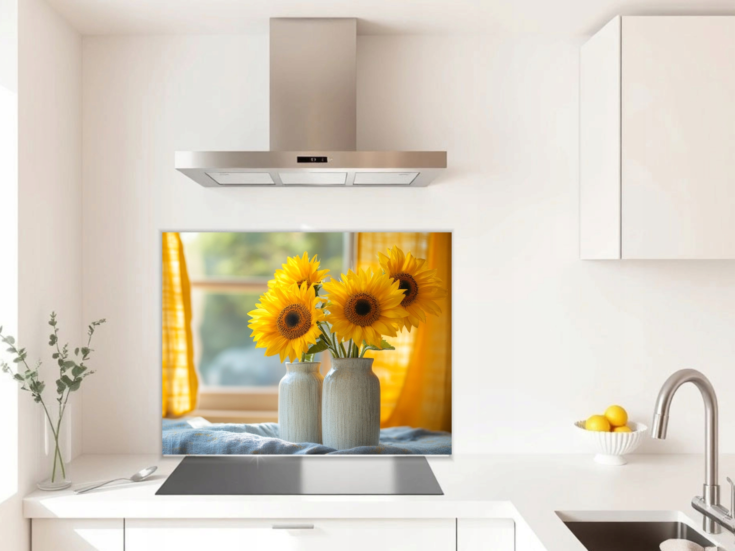 Skleněný panel do kuchyně 4 mm tvrzený, 50 x 60 cm, ochrana před postříkáním