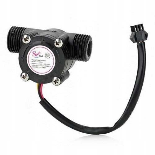 Przepływomierz cieczy 1-30l/min, 1/2" YF-S201
