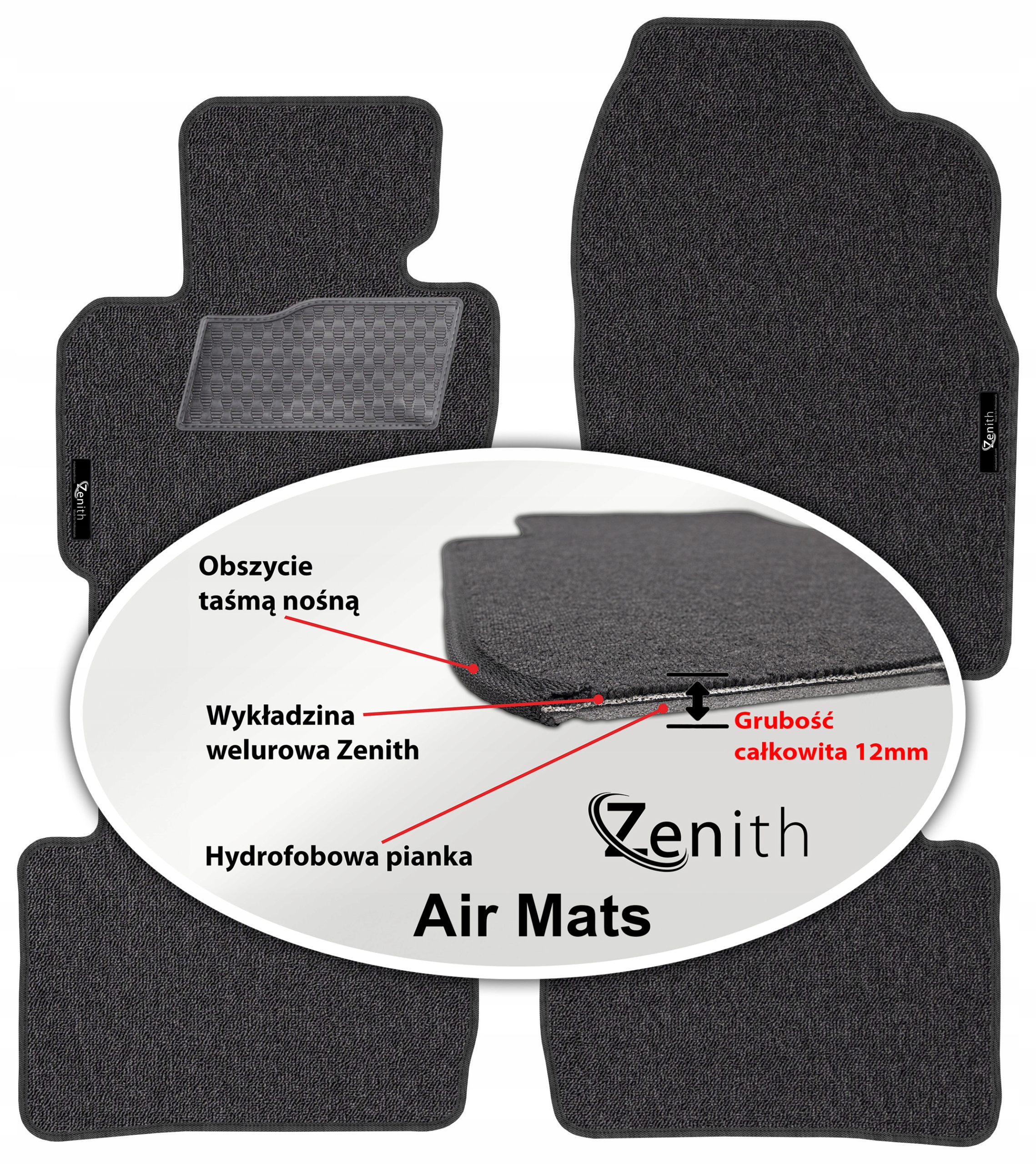 Mazda CX-5 I 2012-2017 Velúrové koberčeky do auta Zenith Air Mats