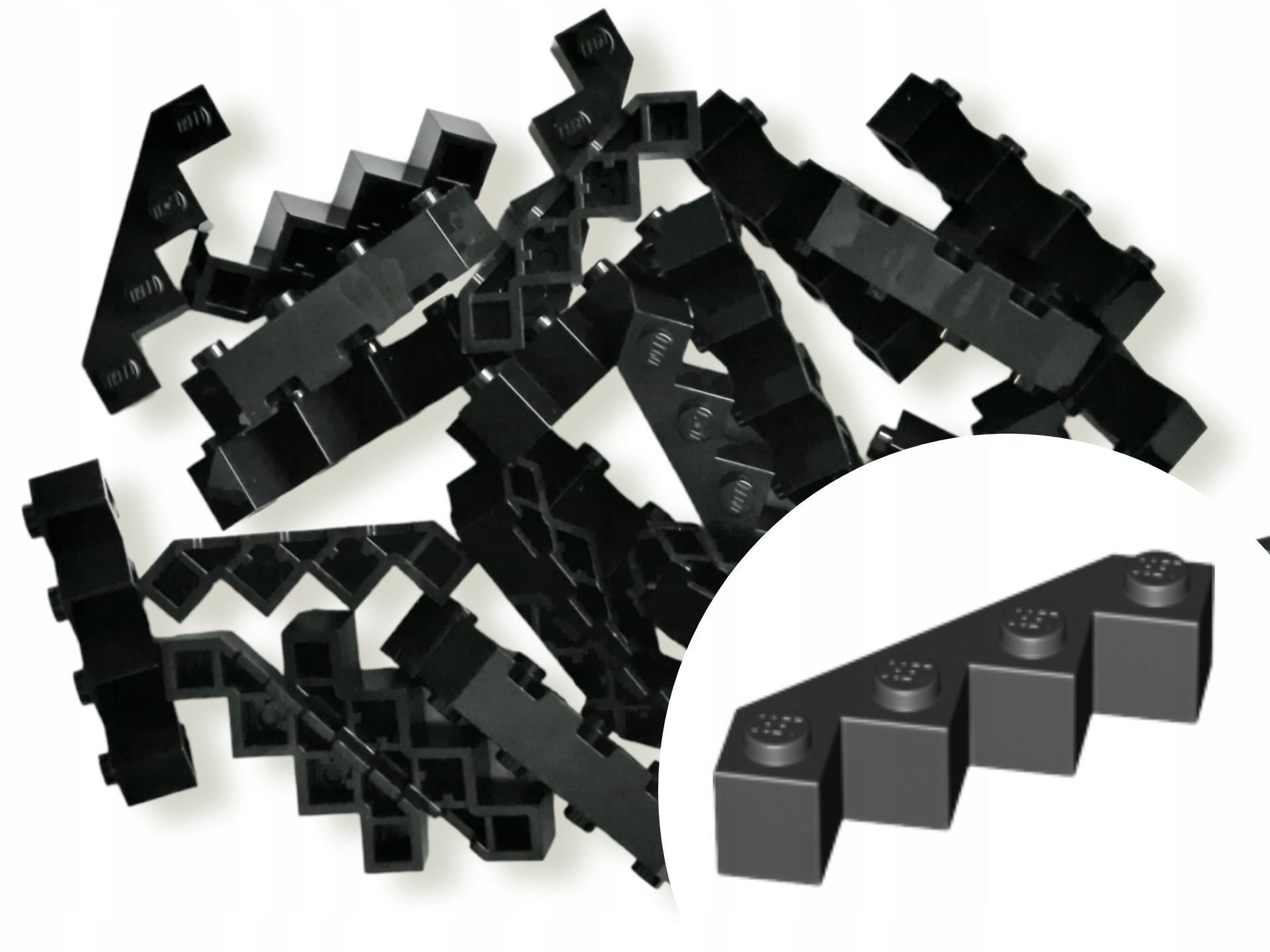 

Lego 14413 Cegła Mur Skos Róg 4x4 Czarny 8szt