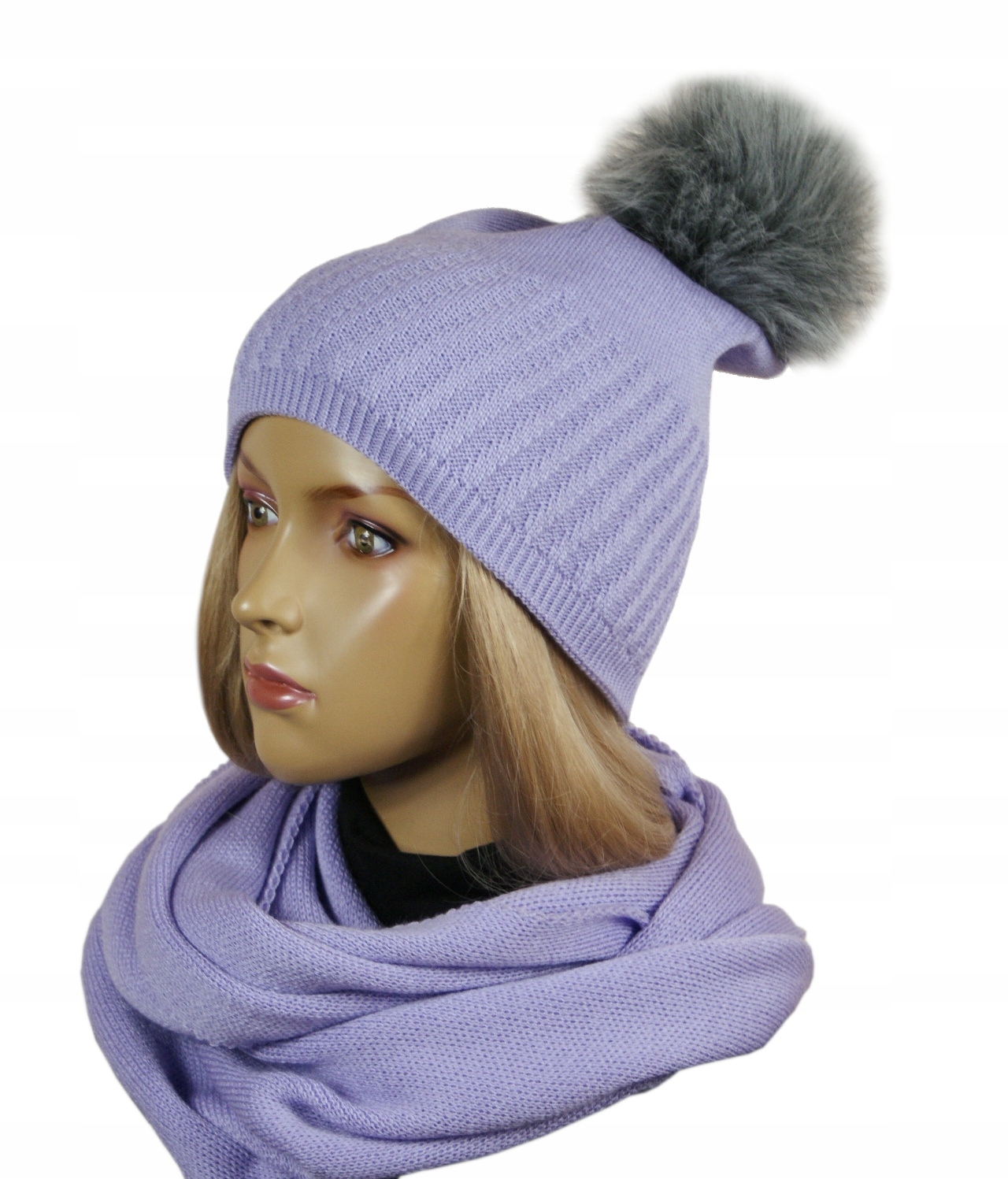 KOMPLET CZAPKA + KOMIN pompon # 40 Marka Margo