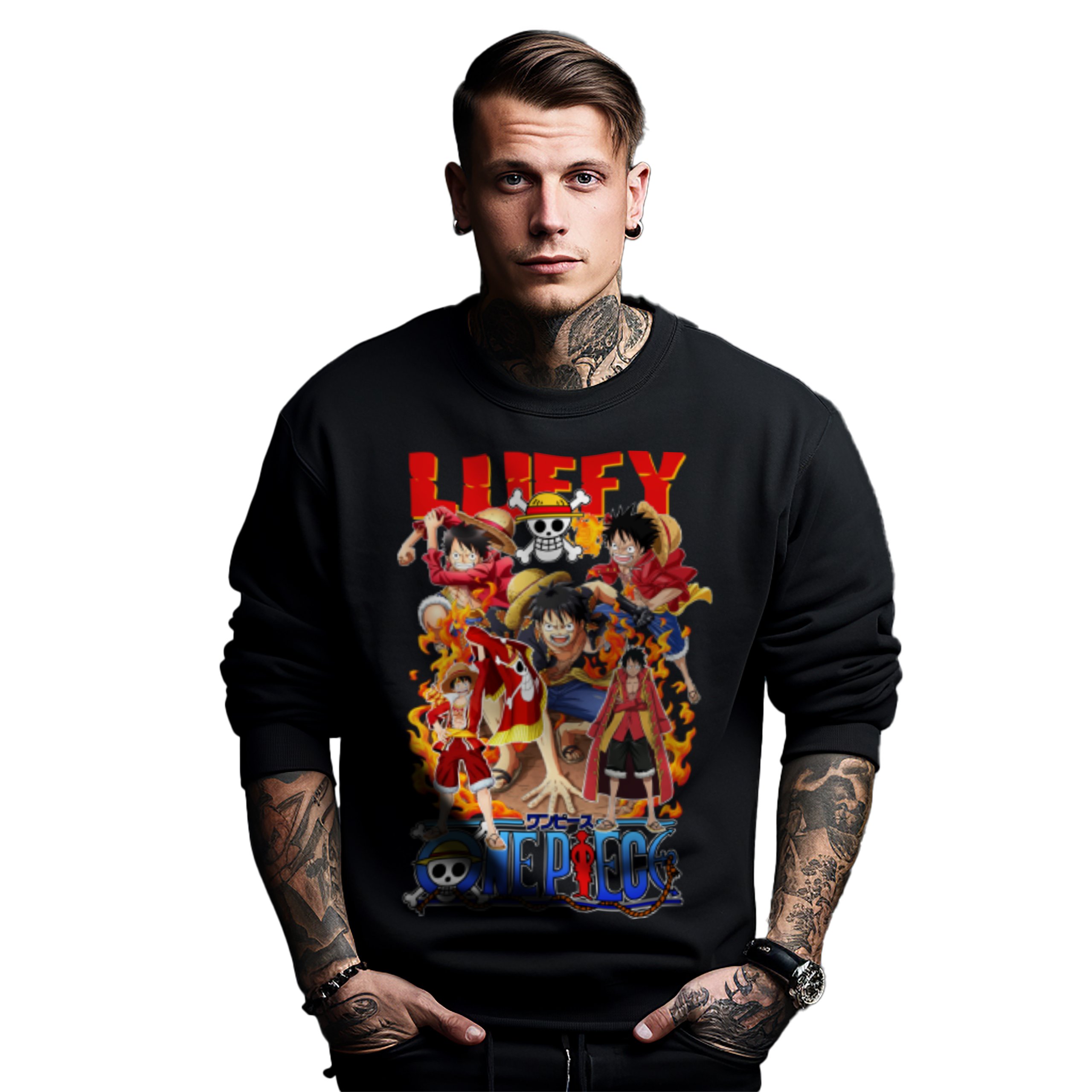 Mikina s potiskem Anime One Piece Luffy