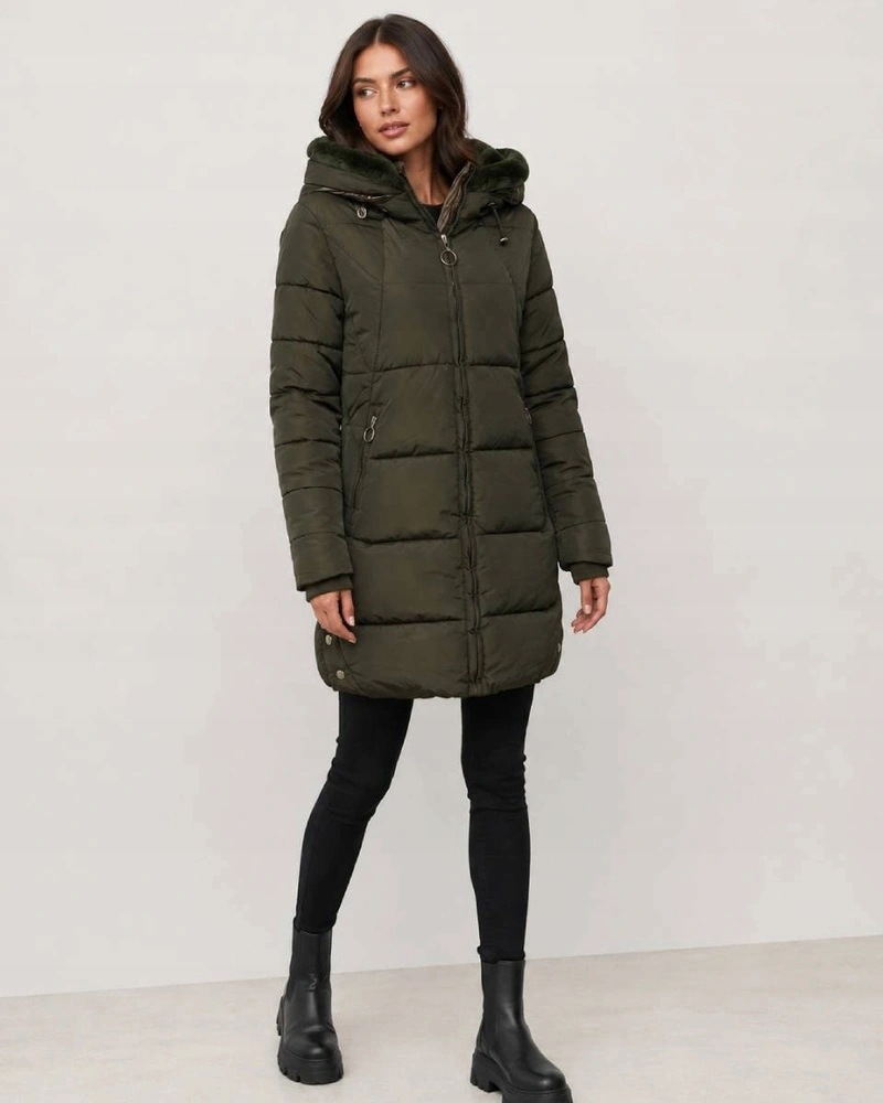 Zimní Bunda Kapuce 2M-231 Khaki L (40)