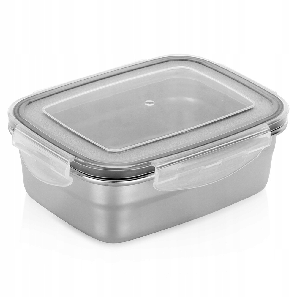 ACÉL ÉTELTÁROLÓ DOBOZ FEDÉLLEL UZSONNÁS DOBOZ TÖMÍTÉSSEL