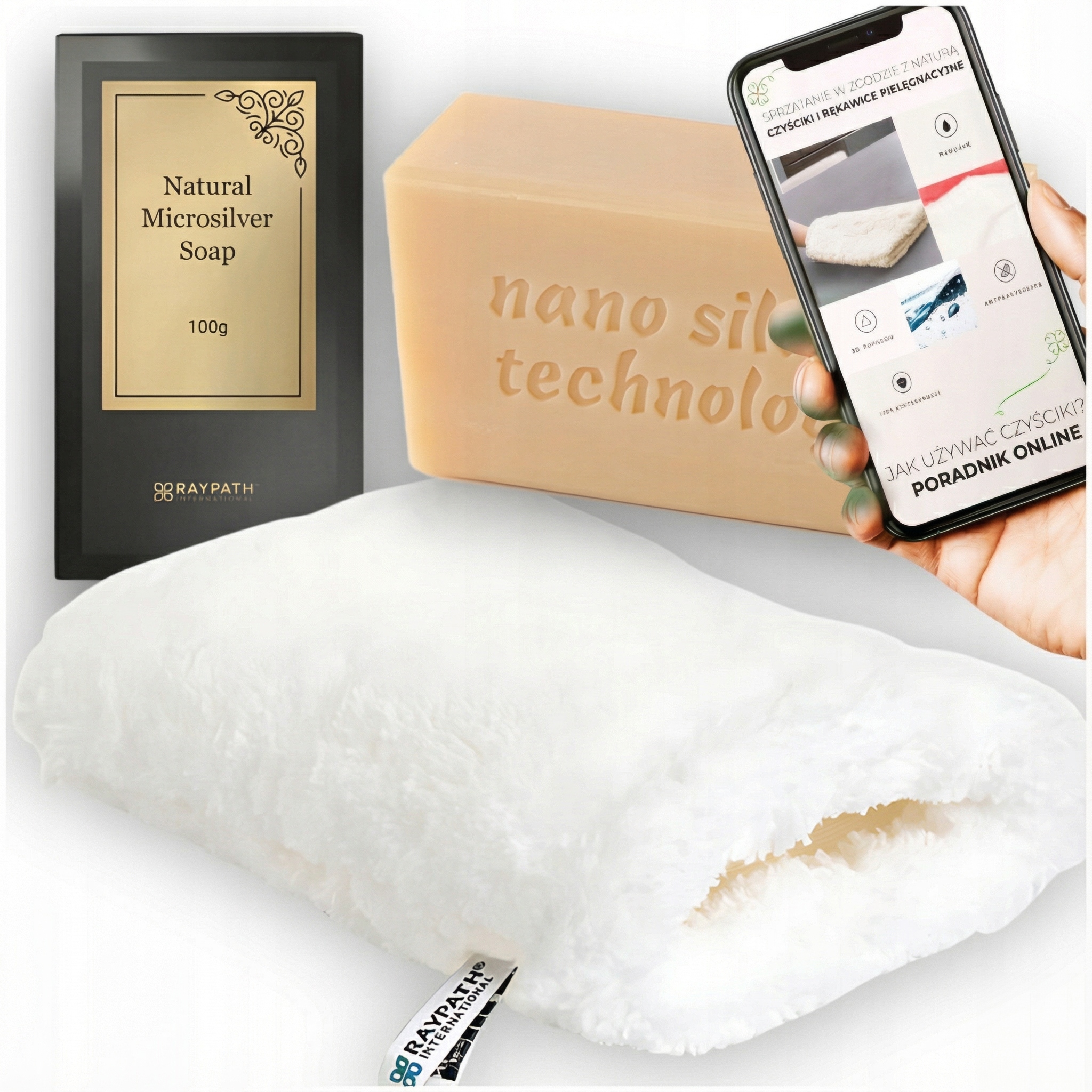 Raypath Sada Na Čalounění Kobercových Sedaček Rukavice Bílá Nova Mýdlo Šedá