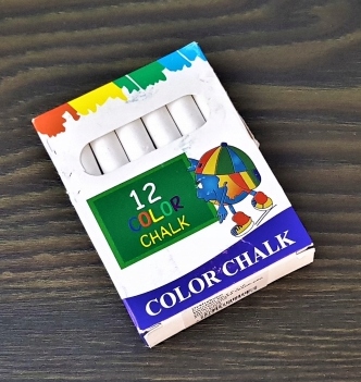 KREDA BIAŁA DO TABLICY SZKOLNA DO RYSOWANIA 12 SZT Marka Eurobatt