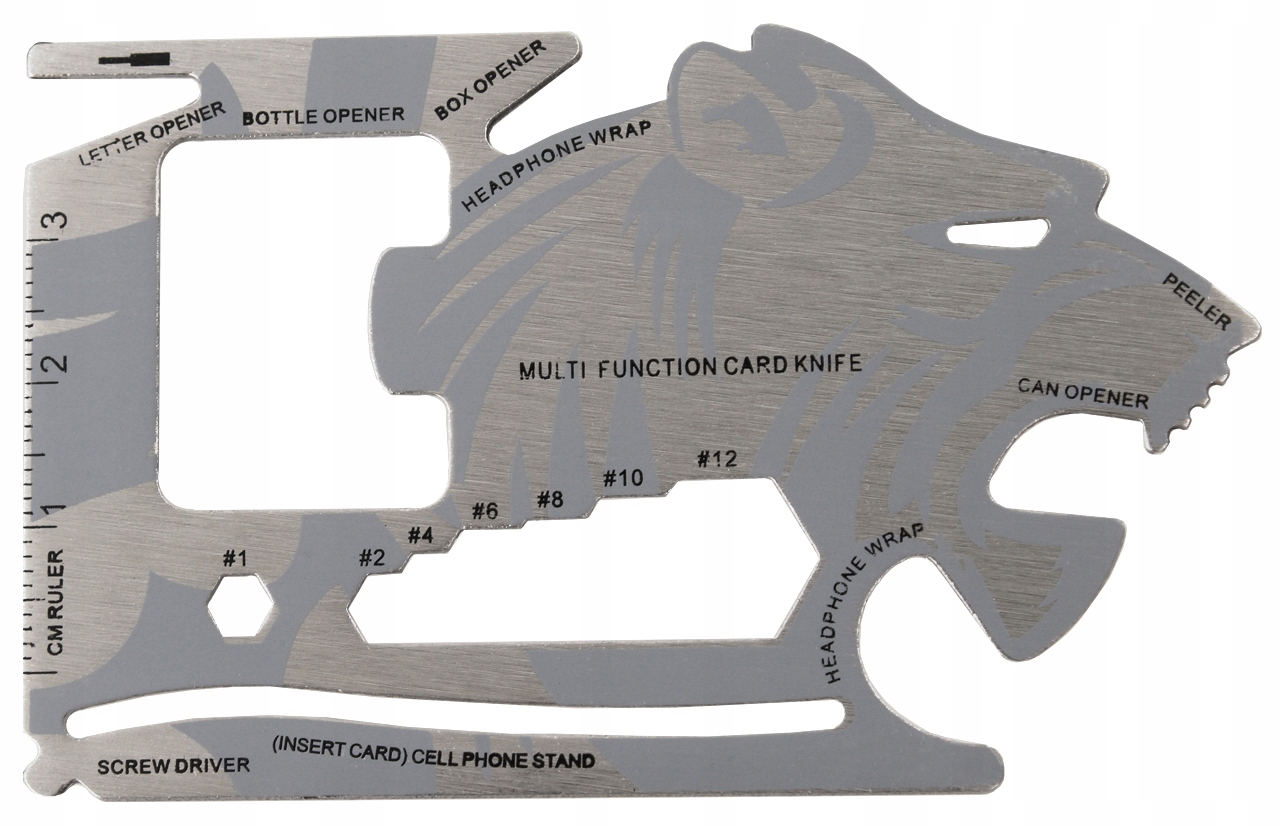 DOMINATOR Karta Przeżycia MULTITOOL TYGRYS Srebrna Kod producenta XKARTATYGRYSSILVER
