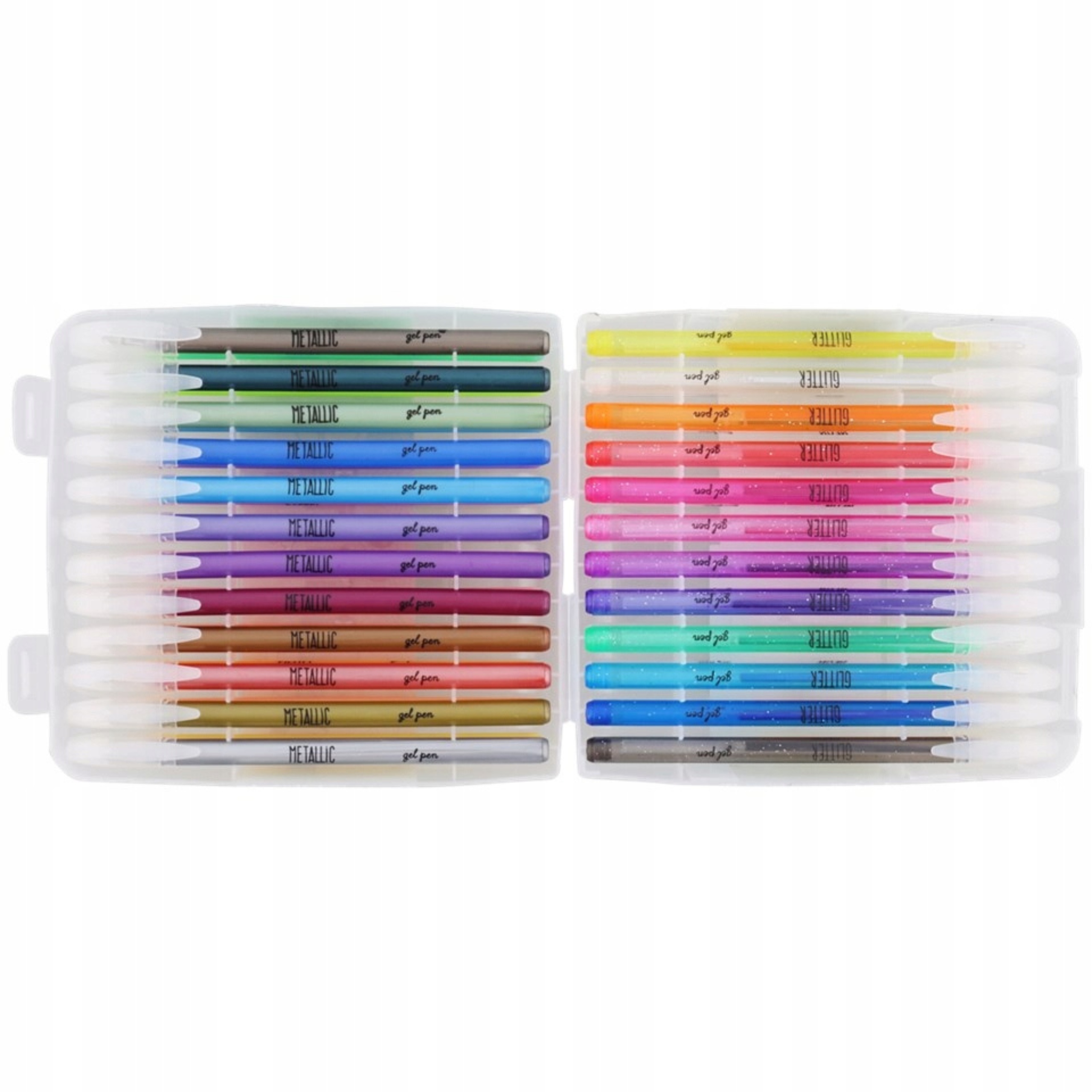 DŁUGOPISY PISAKI ŻELOWE BROKATOWE KOLOROWE ZESTAW 48 SZT Kod producenta KOLOROWE DŁUGOPISY ŻELOWE AVEC