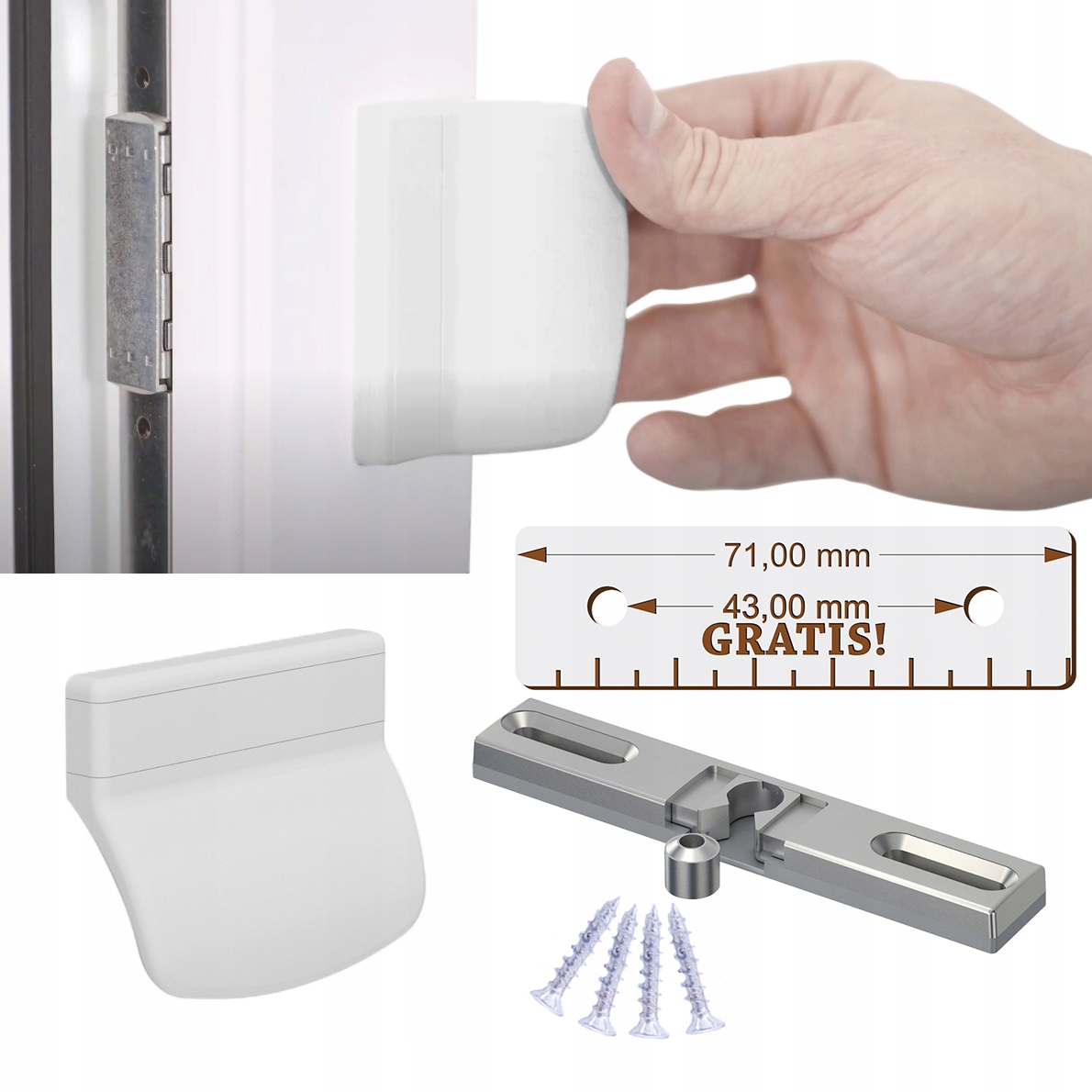 ZATRZASK BALKONOWY UCHWYT KLAMKA DO DRZWI POCHWYT OKIEN I DRZWI BALKONOWYCH Rodzaj Pochwyt