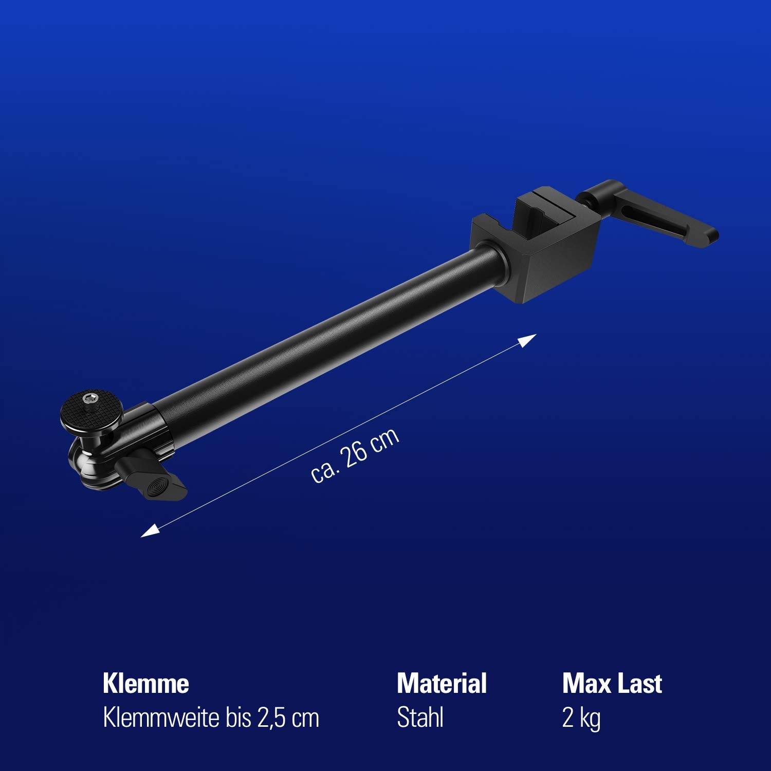 ELGATO Solid Arm Uchwyt Do Oświetlenia Kamer Mikrofonów Streaming Studio — miniatura 5
