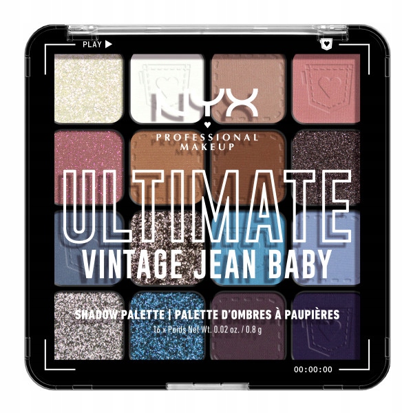 Nyx Ultimate Paleta cieni 02 Vintage Jean Baby