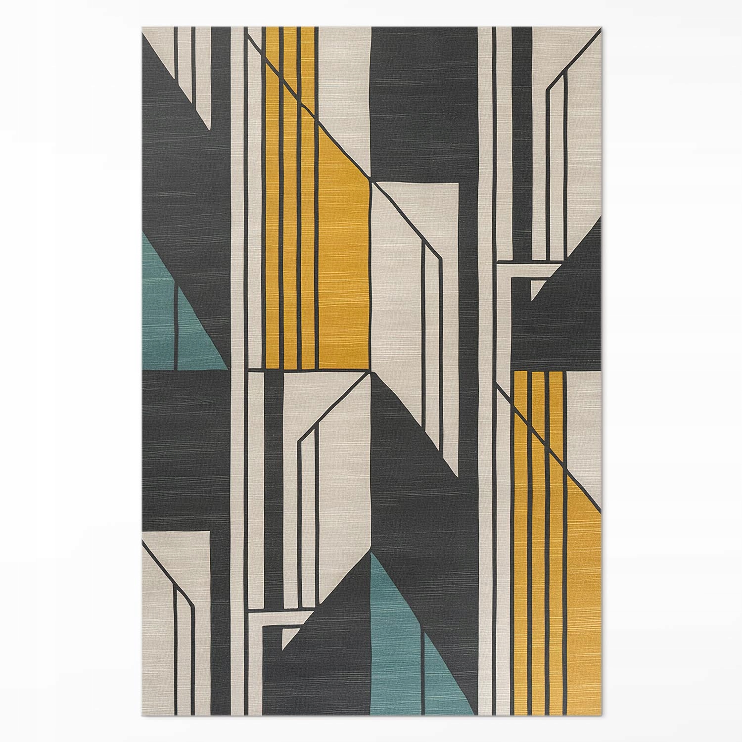 Koberec Vinyl do ložnice Geometrická abstrakce ve vintage stylu 80 x 120 cm