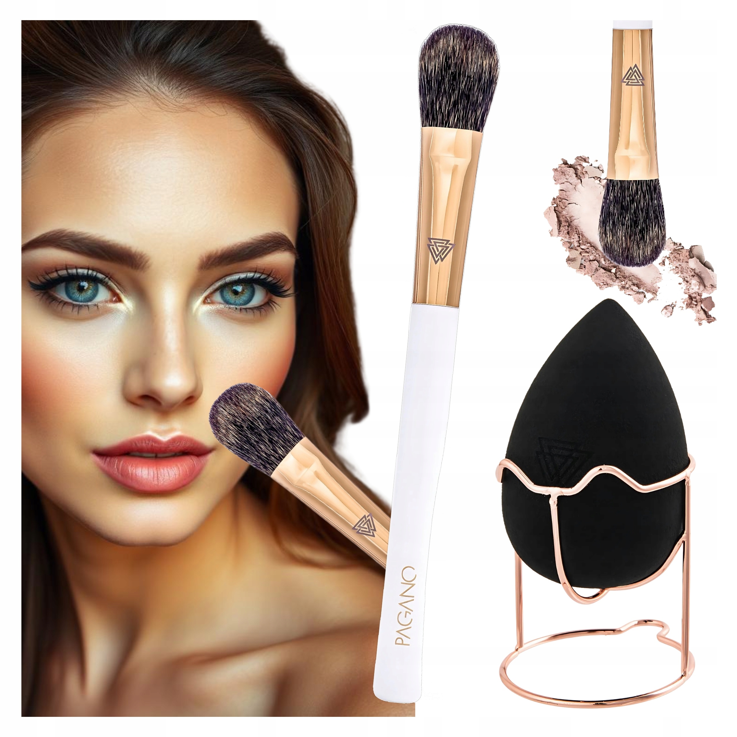 Sada Houbička Blender Štětec na pudr Měkký aplikátor make-upu Make Up
