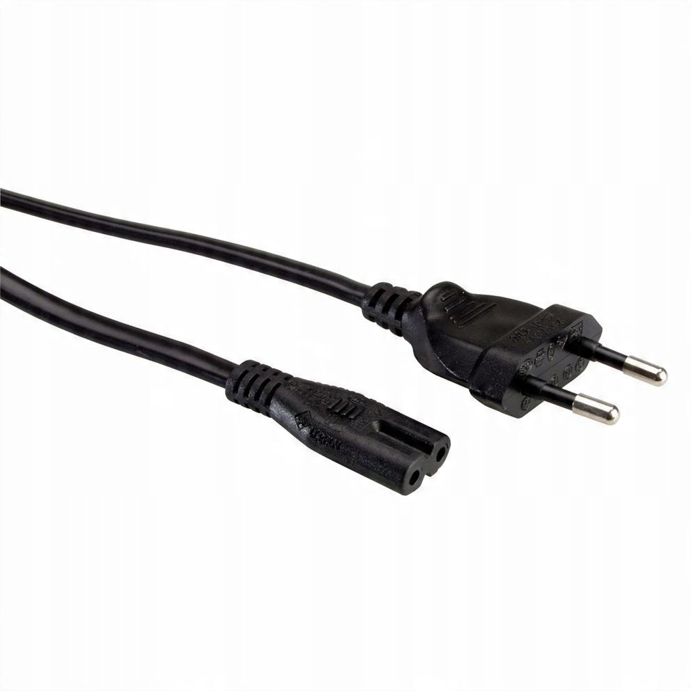 

Value Kabel zasilający Euro ósemka 1 m czarny