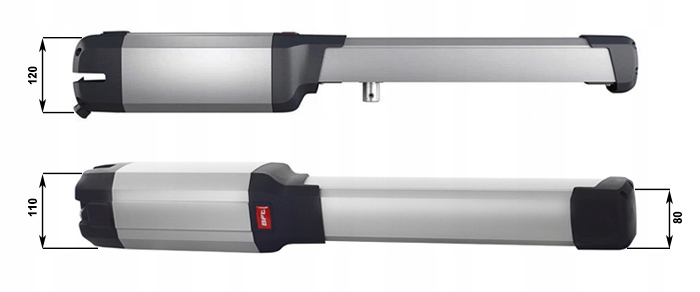 ZESTAW NAPĘD DO BRAMY BFT PHOBOS B25 2xPILOT MITTO COOL C4 LAMPA RADIUS 24V Maksymalna długość skrzydła 2.5 m