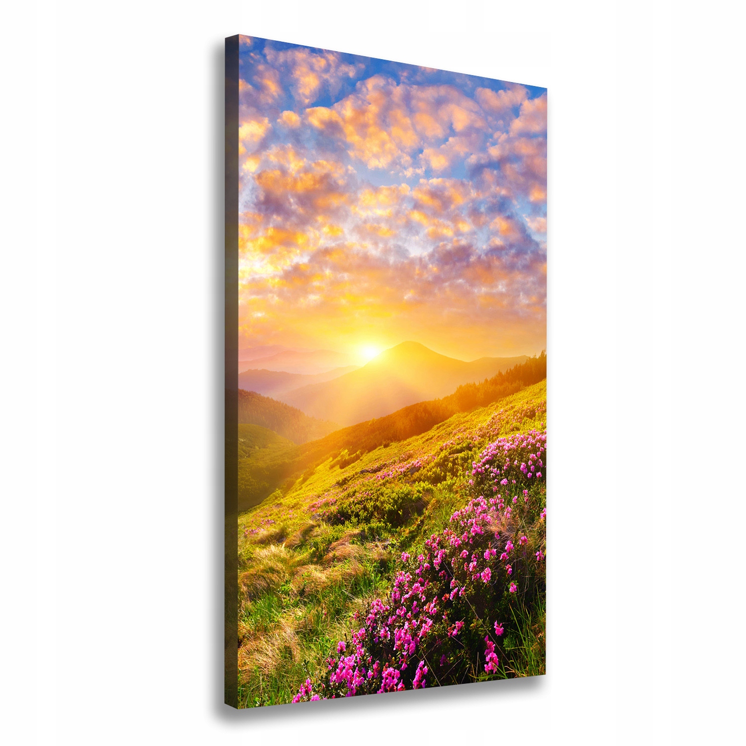 

Foto obraz na płótnie Zachód słońca góry 60x120 cm