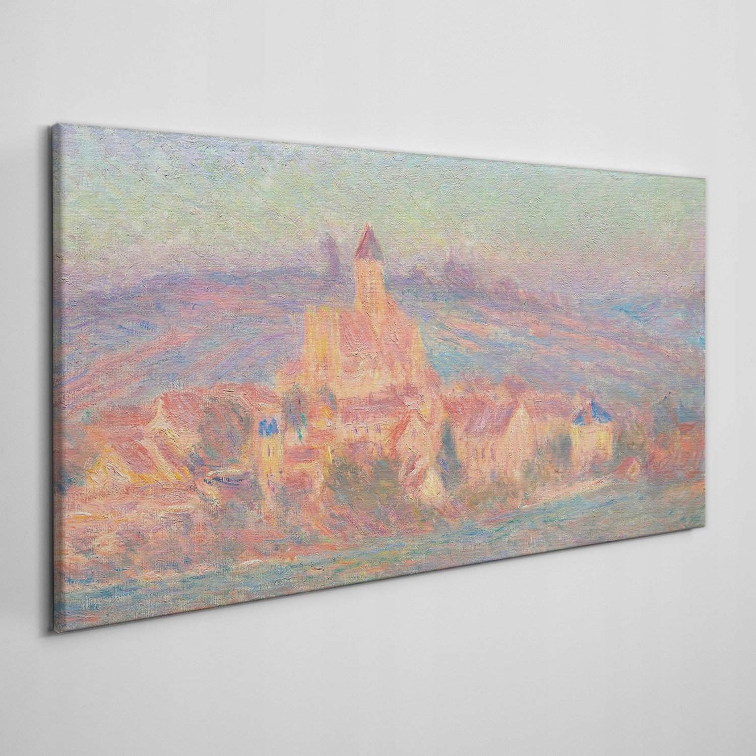 

Obraz płótno Zachód słońca vetheuil Monet 140x70