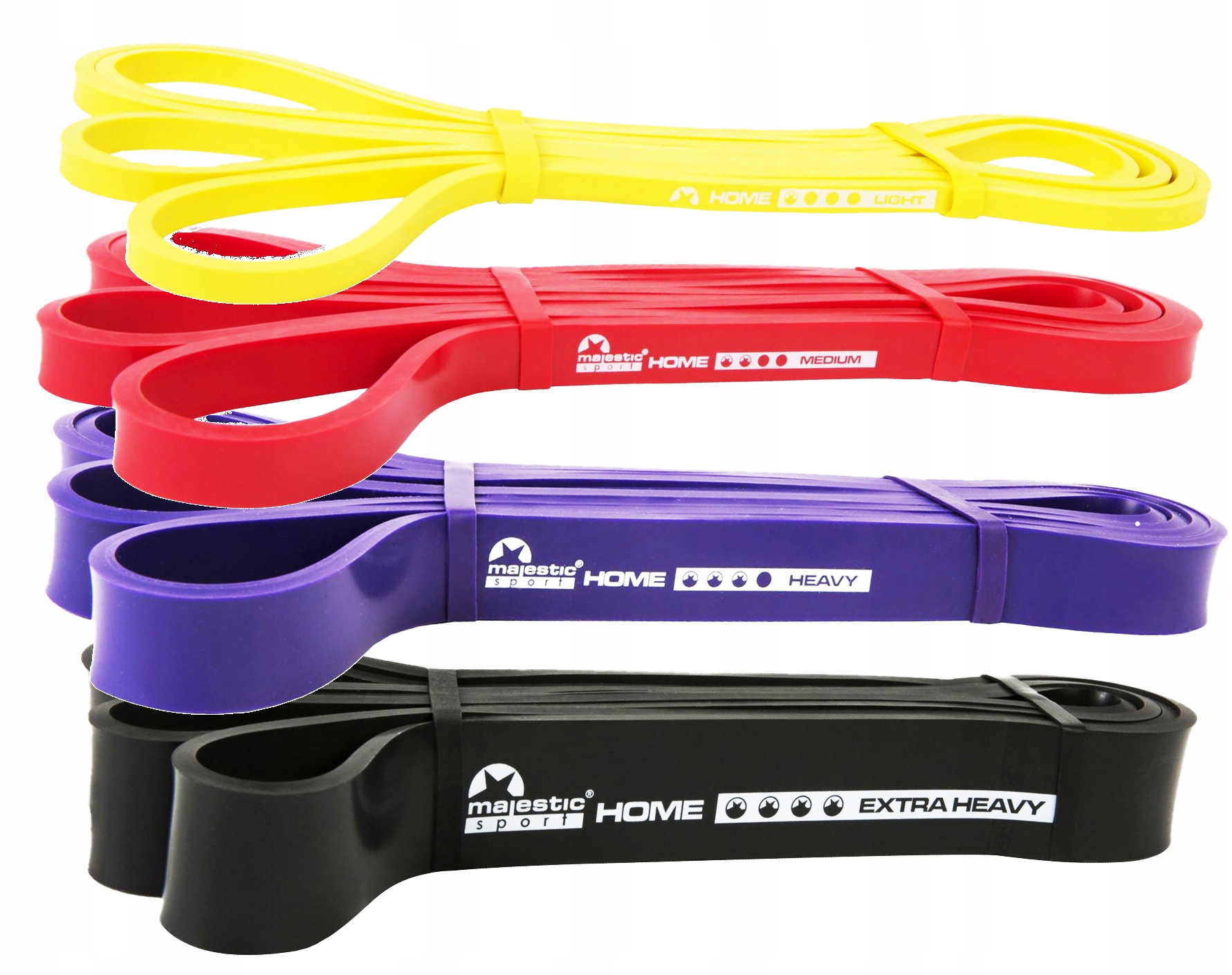 Guma do ćwiczeń Majestic Sport 2-39 kg 4 szt.
