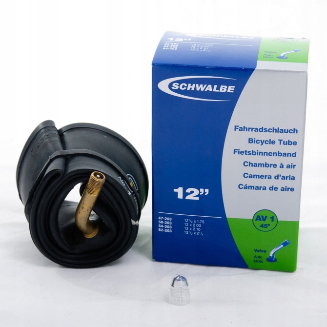 

Dętka Schwalbe AV1 12" Auto 45 stopni