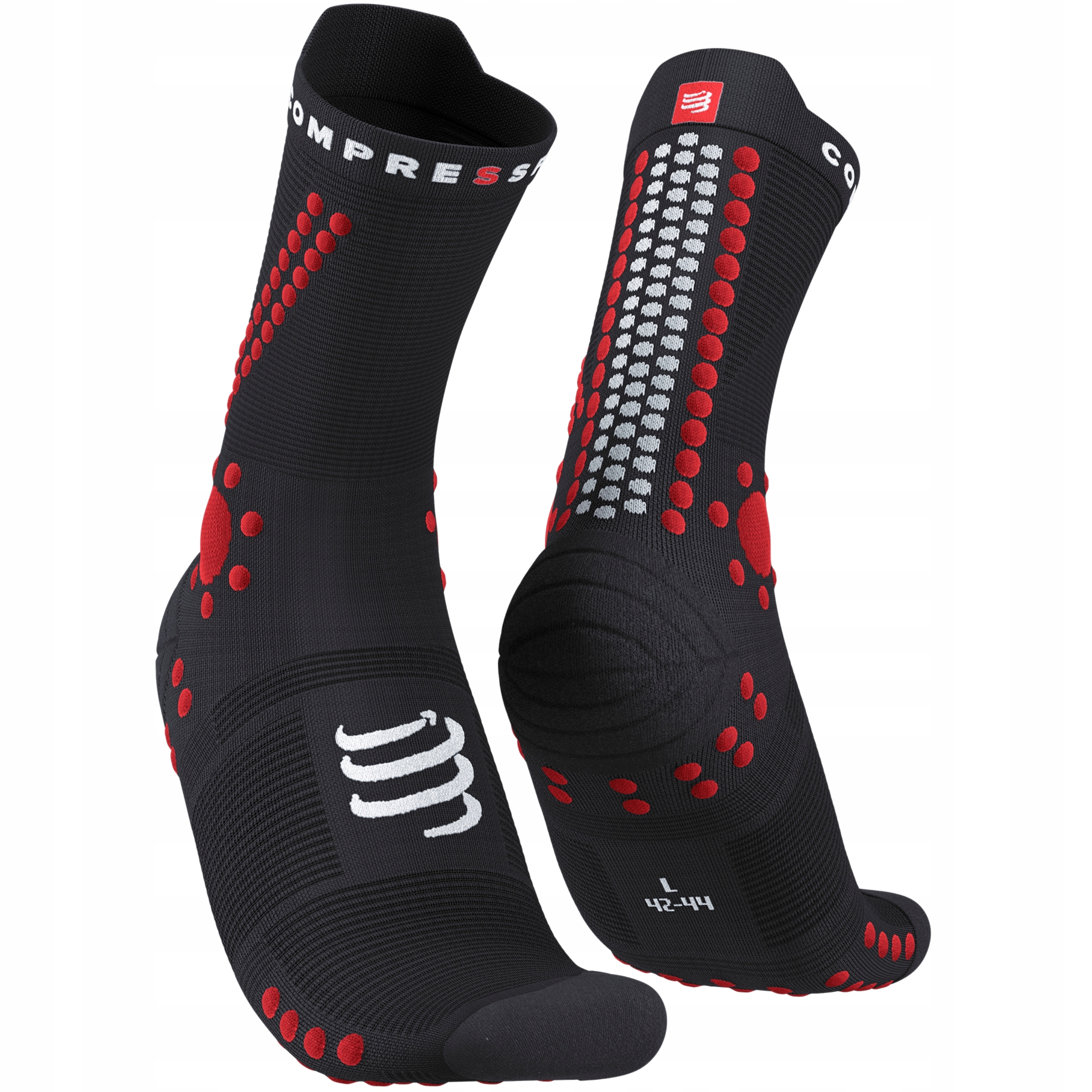 Skarpety Kompresyjne do Biegania Compressport Proracing V4 Trail Black T4