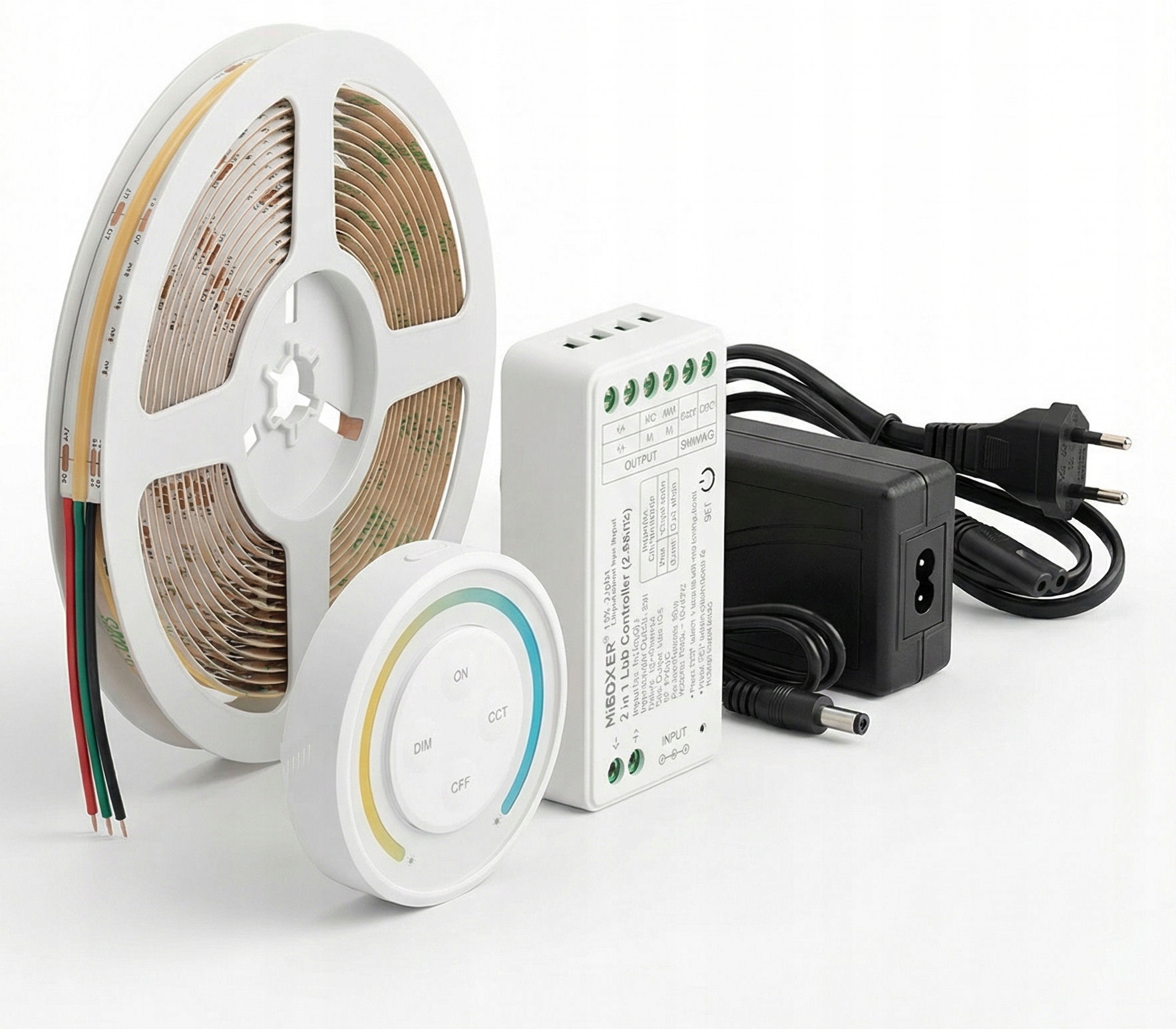 Set Led pásek 3 m Cob Cct 3v1 2700-6500K Silný Napájecí Zdroj Rf Panel