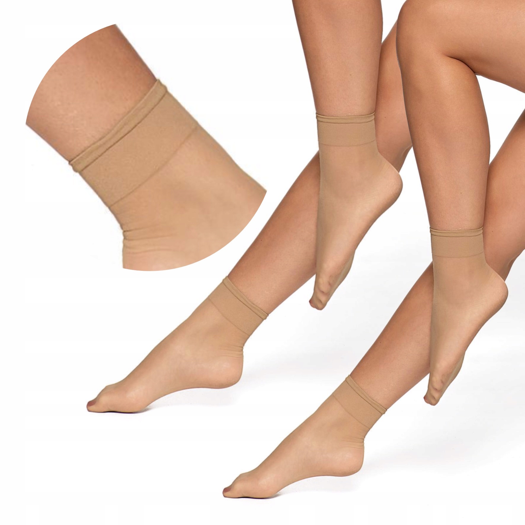 SKARPETKI BEZUCISKOWE STOPKI DAMSKIE 15 DEN 2-PAK DAINO MORAJ UNI