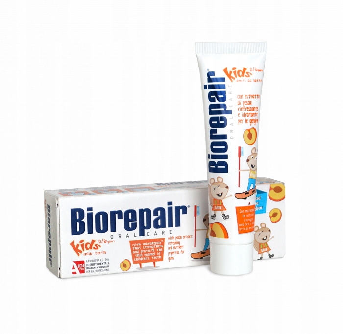 

BioRepair Kids pasta do zębów bez fluoru Brzoskwin