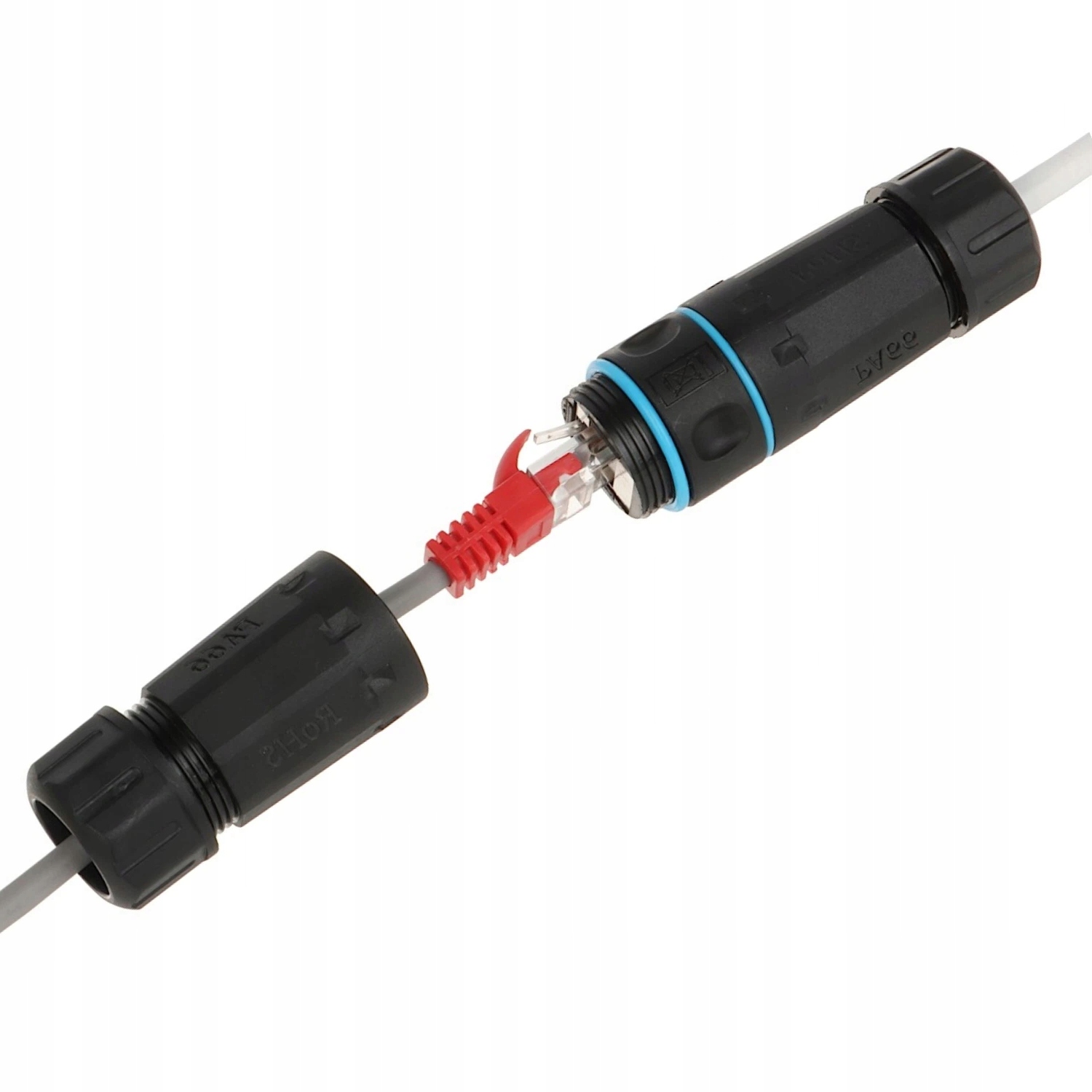 Vodotěsný Spojovač RJ45 Kat 6A IP68 M23 Pro Vysoké Teploty
