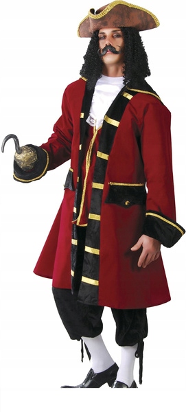 Kostým Pirát Kapitán Kapitána Hák 3 El. M