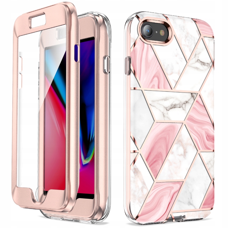

Etui Przód I Tył Marble 360° Do Iphone Se 2020