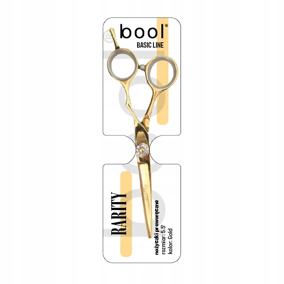 Bool Rarity nozyczki w etui 5,5 złoto cyrkonie