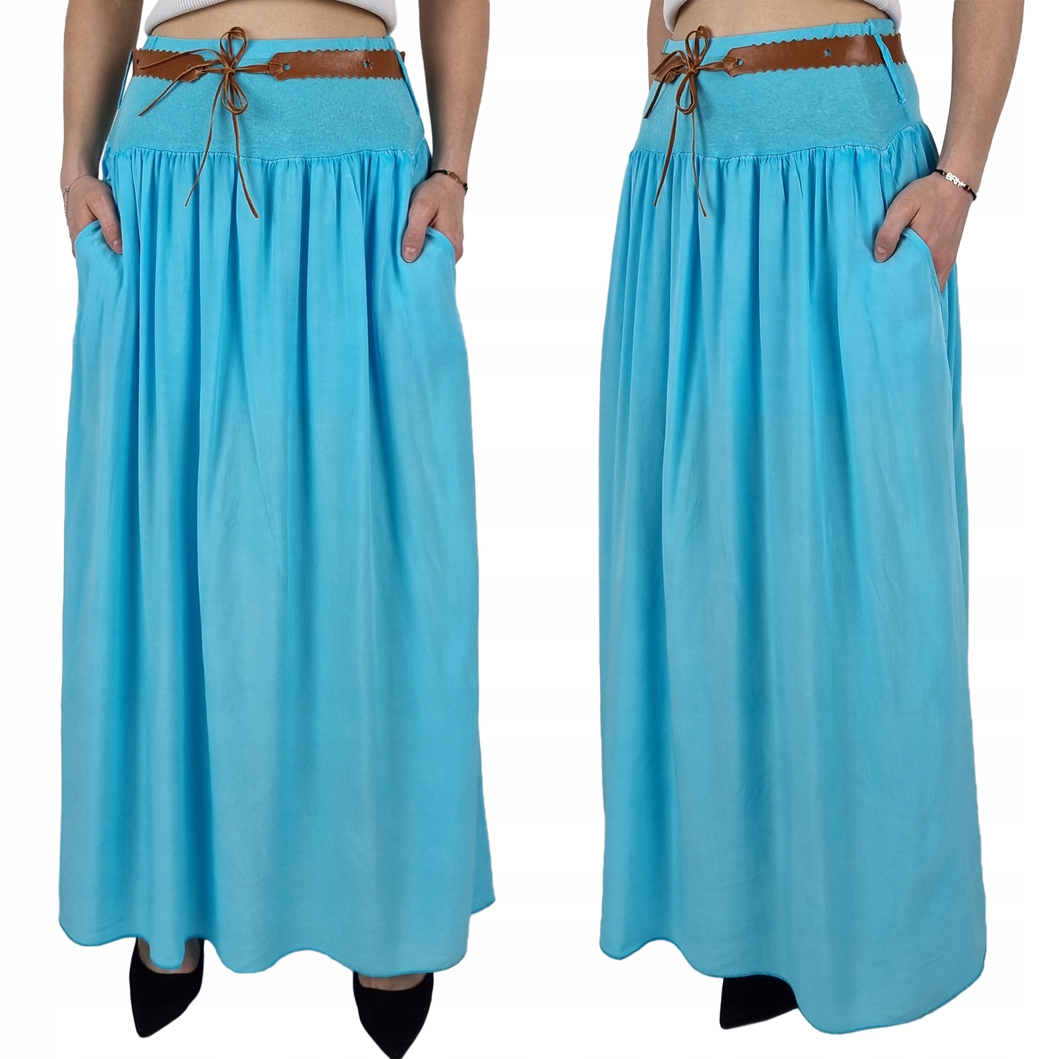 

Zwiewna Długa Spódnica Maxi Do Kostek Boho Damska