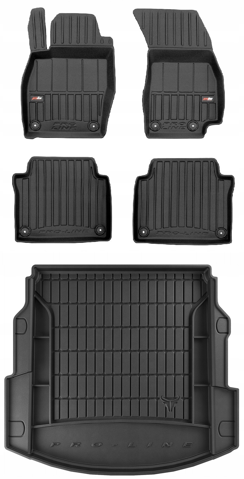 Set 3D Gumové rohože a rohože Audi A8 D5 Sedan od roku 2017 krátké