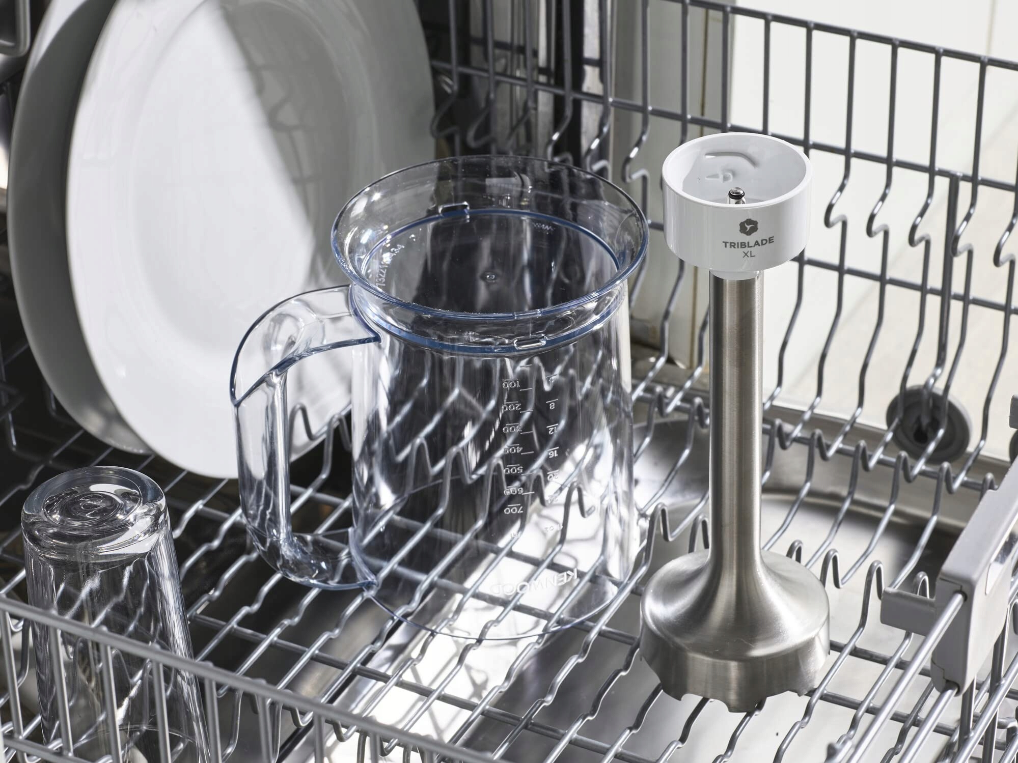 KENWOOD Blender Ręczny 850W Z Trzepaczką I Kubkiem SureGrip Biało-Szary — miniatura 5