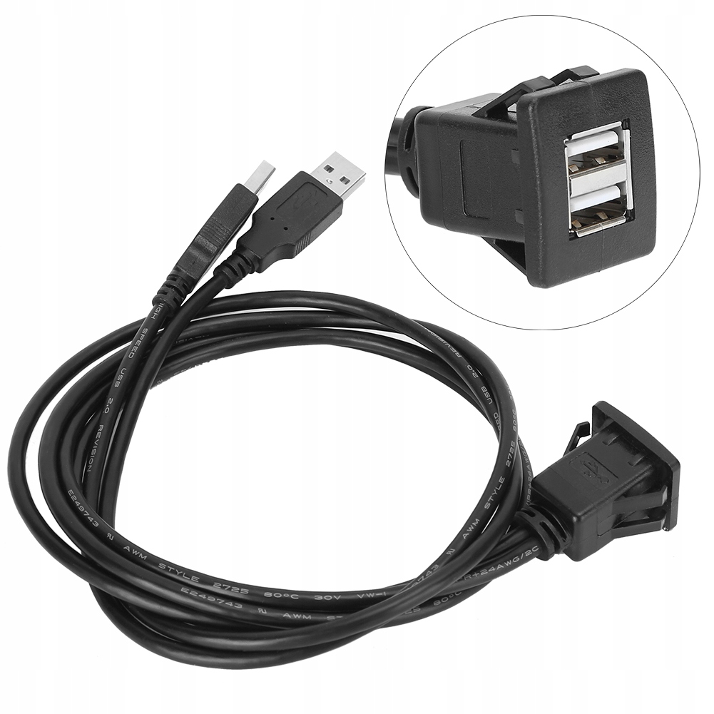 Przedłużacz Usb 2.0 Podwójny Interfejs